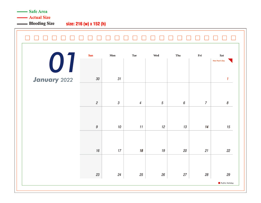 Desk Calendar Template