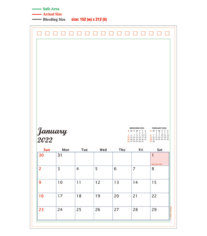Desk Calendar Template