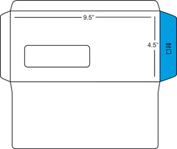 4.5'' x 9.5'' with window 